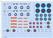 1/72 PLAAF P-51D/K MUSTANG Spitfire Mk.IXc JE/J Fighter Model Water Slide Decal