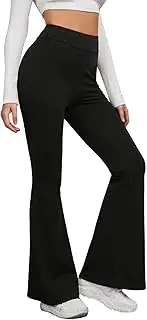 [Generic] Flare Leggings for Women High Waist Tummy Control Bootcut Yoga Pant Soft Butt Lifting Running Workout Athletic Pants
