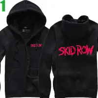 在飛比找Yahoo!奇摩拍賣優惠-Skid Row【史奇洛合唱團】連帽厚絨長袖重搖滾樂團外套(