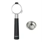 54mm 3 Ears Bottomless Portafilter with Alloy Handle Stainless Steel Head Compat