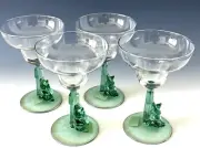 NWT!! Set/4 Vintage Cristal d'Arques-Durand Margarita Siesta Jade Glasses NEW
