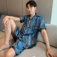 在飛比找蝦皮購物優惠-Ice silk pajamas men's summer 