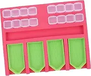 HOODANCOS Storage Containers 10 Slot Diamond Art Tool Plate Diamond Dotting Tool Tray for Beads Storage Box Smooth Surface