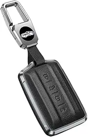 ontto Leather Key Fob Cover Keyring fit for Great Wall GWM WEY TANK 300 500 Tank300 Tank500 Alu Car Key Case protector keychain key Holder shell Accessories 4 buttons