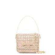 [Self-Portrait] Gold Crystal Micro Bag