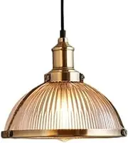 E27 Screw Ceiling Lighting Fixtures,American Country Style Chandelier,Creative Hat-Shaped Metal Glass Hanging Lamp,Barn Corridor Barber Shop Decoration Pendant Light (Color : B) Star of Light