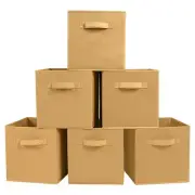 Collapsible Storage Cubes with Handles, Fabric Foldable Bins for Closet Shelv...