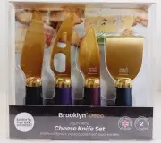 Taylor's Eye Witness Brooklyn Deco 4 Piece Cheese Knife Set New