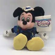 The Disney Store Tourist Mickey Mouse Mini Bean Bag 9" Plush New with Tags