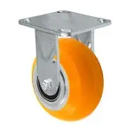 4" x 2" Sirius HD Donut Polyurethane on Aluminum Wheel - Rigid Casters - Plate S