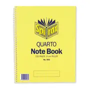 Spirax 593 Notebook Quarto 252X200 120 Page Sidebound Pack Of 10