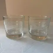 Jameson Black Barrel Irish Whiskey Tumbler J in Bottom of Glass Set of 2