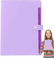 Folders for Documents - Paper Organizer | A4 Size Portable Multifunction File Folder with Color Labels and 7 Pockets for Home Business Bill Receipt Management