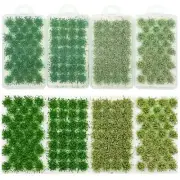 Cayway 120 PCS Miniature Colorful Flower Cluster, 4 Color Static Grass Tuft M...