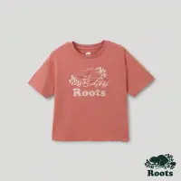 在飛比找Yahoo奇摩購物中心優惠-Roots 女裝- 城市悠遊系列 金框海狸短袖T恤-乾燥玫瑰