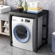 Adjustable Non Slip Feet Drum Washing Machine Storage Rack Space Saving Shelf Unit for Small Kitchen Bathroom Organizer Shelf for Freestanding Over Washing Machine