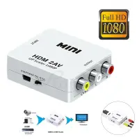 在飛比找蝦皮購物優惠-Mini HDMI to AV Scaler Adapter