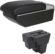 Easy to Install Car Armrest Car Armrest Box Interior Parts Storage Box with USB Cup Holder Car Accessories for KIA STONIC 2015-2022 (Color : B-Black Black line)