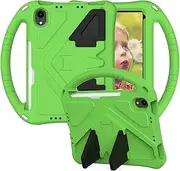 Chstls Kids Case for iPad mini 7 (A17 Pro) 2024 / iPad mini 6 2021 8.3 inch, EVA Lightweight Durable and Shockproof Case with Handle/Kickstand/Shoulder Strap/Pencil Holder - Green