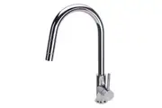 Tisira Chrome Coated Pull-Out Retractable Gooseneck Kitchen Mixer Tap (TMFP)