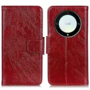 For Honor Magic 5 Lite 5g /x9a 5g / X40 5g Split Leather Case Nappa Texture Stand Wallet Magnetic Clasp Phone Cover