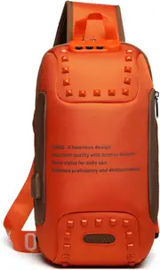OZUKO Sling Backpack for Men - Anti-Theft Crossbody Bag, Waterproof with USB Charging Port