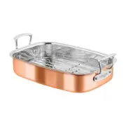Chasseur Escoffier Induction Roasting Pan w/ Rack 35x26cm Copper
