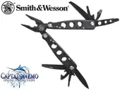 SMITH & WESSON MULTITOOL BLACK STAINLESS STEEL MULTI TOOL & NYLON POUCH SWMT1CP