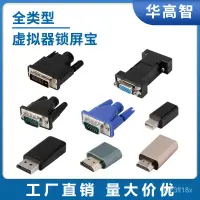 在飛比找蝦皮購物優惠-顯卡欺騙器HDMI/VGA/DP/DVI虛擬器鎖屏寶假負載E