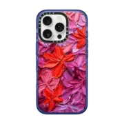 iPhone 16 Pro Impact Case MagSafe Compatible Magenta Garden Floral
