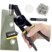Grommet Tool Kit, 3/8 inch Handheld Eyelet Kit Manual Grommet 10mm grommet kit