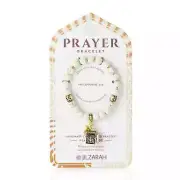NEW JILZARAH Clay Bead PRAYER GOLD TONE CHARM MESSAGE BOX IVORY PALM Bracelet