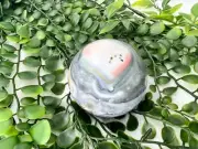 Ocean Jasper Sphere - UNIQUE Ocean Jasper Crystal Ball - 2.5" Ocean Jasper