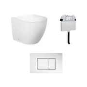 Zumi Venus Rimless Floor Pan With Square ABS Plastic Chrome Flush Plate WELS 4 Star 4.5L/Full