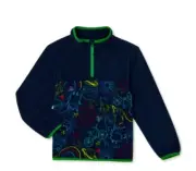 Boy's Wonder Nation Quarter Zip Blue Jacket Cats Space Bikes XXL (18) Boys