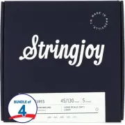 Stringjoy Signatures Nickel-wound Long Scale 5-string Bass Strings (4 Pack) -