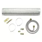 Whirlpool Gas Dryer Parts Hook-Up Kit w/ 6' Power Cord, 8' Metal Vent + 2 Clamps