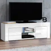 130cm White Gloss TV Unit