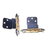 Pair Provincial Amerock Antique English 3/8" Inset Hinge Free Swinging BP7738-AE