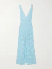 [Missoni] Missoni - Metallic Crochet-knit Coverup - Blue - IT48 IT 48 Blue