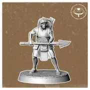 Tribal Man 4 | Vermillion | Post Apocalypse FWW Wargaming 3D Printed Mini
