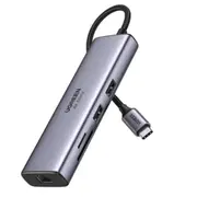UGREEN UG-60515 7 in 1 USB C 4K60Hz HDMI Multiport Adapter with 1Gbps Ethernet, 100W PD, 2 USB 3.0 Data Port, SD [UG-60515]