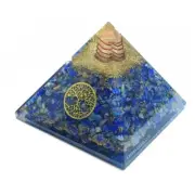 1 pc Lapis Lazuli Crystal Tree of Life Orgone Pyramid EMF Protection Meditation