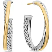 David Yurman Crossover Medium Hoop Earrings