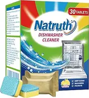 NATRUTH 30 Pack Dishwasher Cleaner Tablets Individually Wrapped,Deep Cleaning, Removes Grease & Limescale, Compatible with All Machines