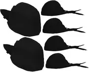 [Garneck] 6pcs Kitchen Chef Hats for Waiters Cooking Chef Hat Set Restaurant Catering Black