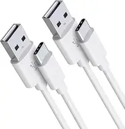 Azhzico USB A to USB C Cable Short USB C Cable 0.3M 2 Pack, 3A Type C Cable USB A to USB C Charger Type C Charger Cable Fast Charger for iPhone 15 Pro Max Galaxy S24 S23 Note 20 10 Huawei Pixel Switch
