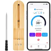 Amsau Wireless Smart Meat Thermometer with Bluetooth | Long Range | Measures ...