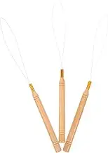 Veemoon 3Pcs Long Beaded Needle Easy Bead Threading Tool for DIY Jewelry Making Durable Handle Convenient Sewing Supplies for Craft Projects