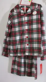 FAMILY PJs by MACYS Red Plaid FLANNEL PAJAMA SET ~Youth Size Small (6-7) ~NWT